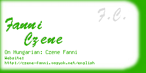 fanni czene business card